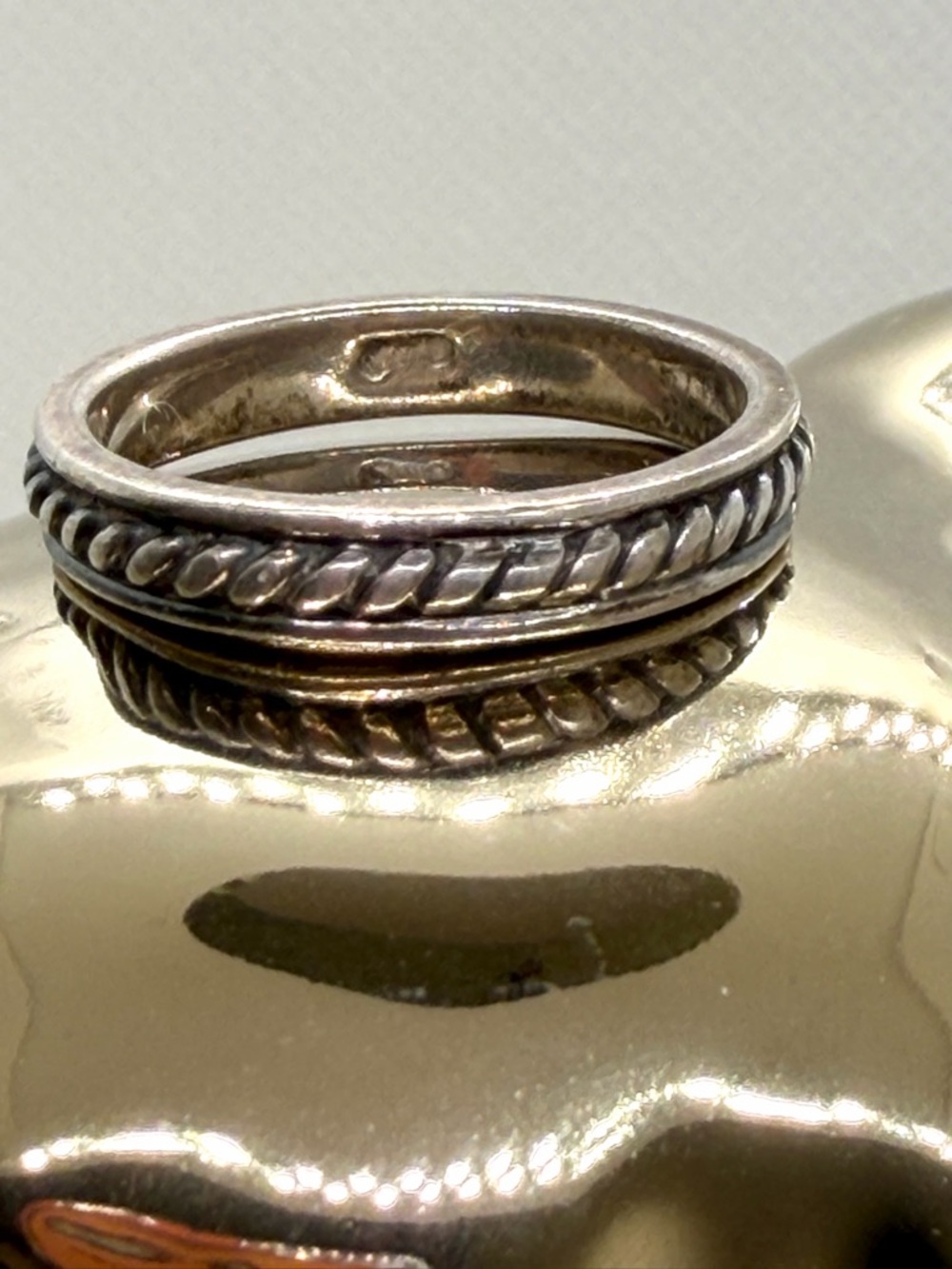 Handmade .925 Sterling Silver Rope Band/Stackable Ring - Picture 2 of 6
